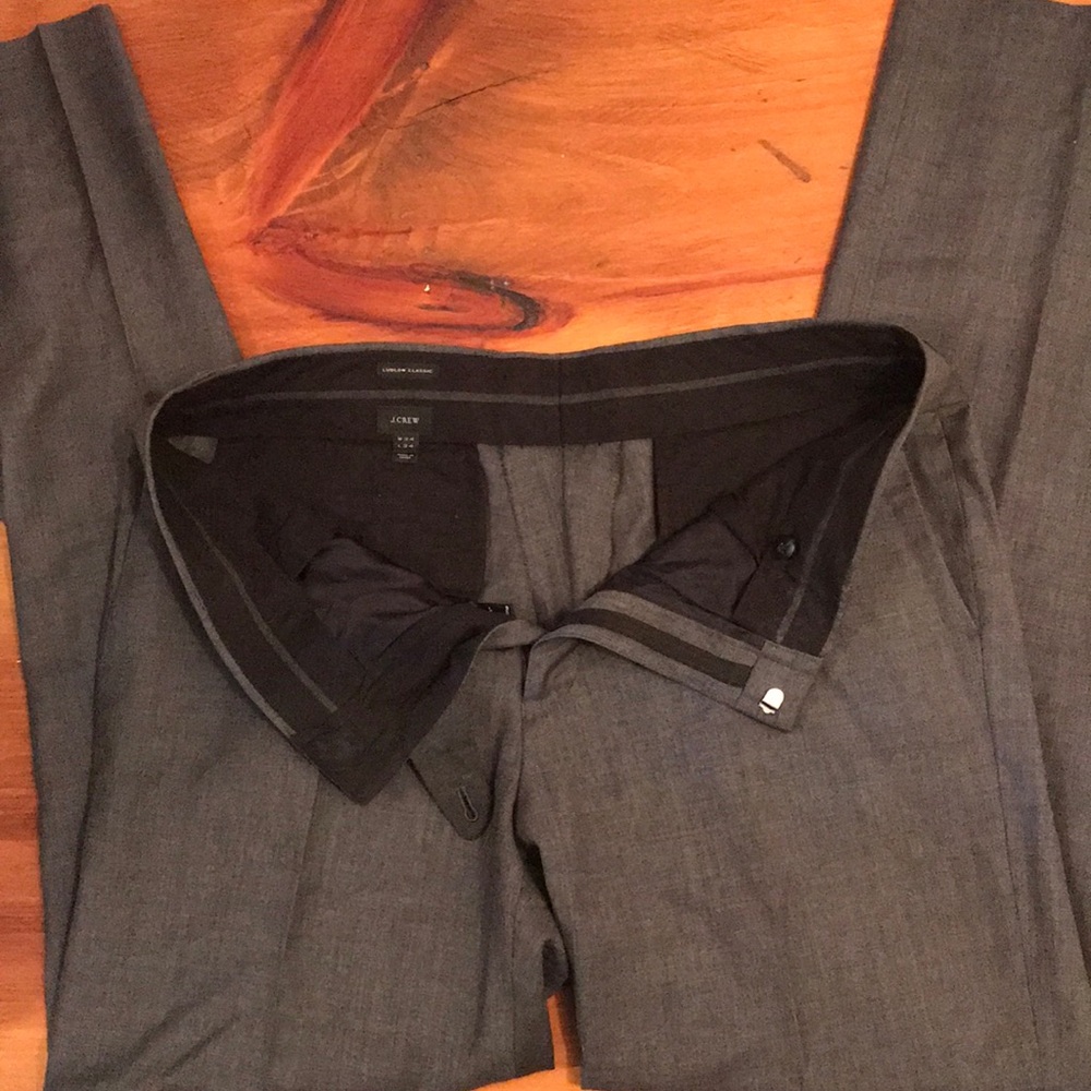 J Crew Ludlow Classic Gray Dress Pant, W34/L34